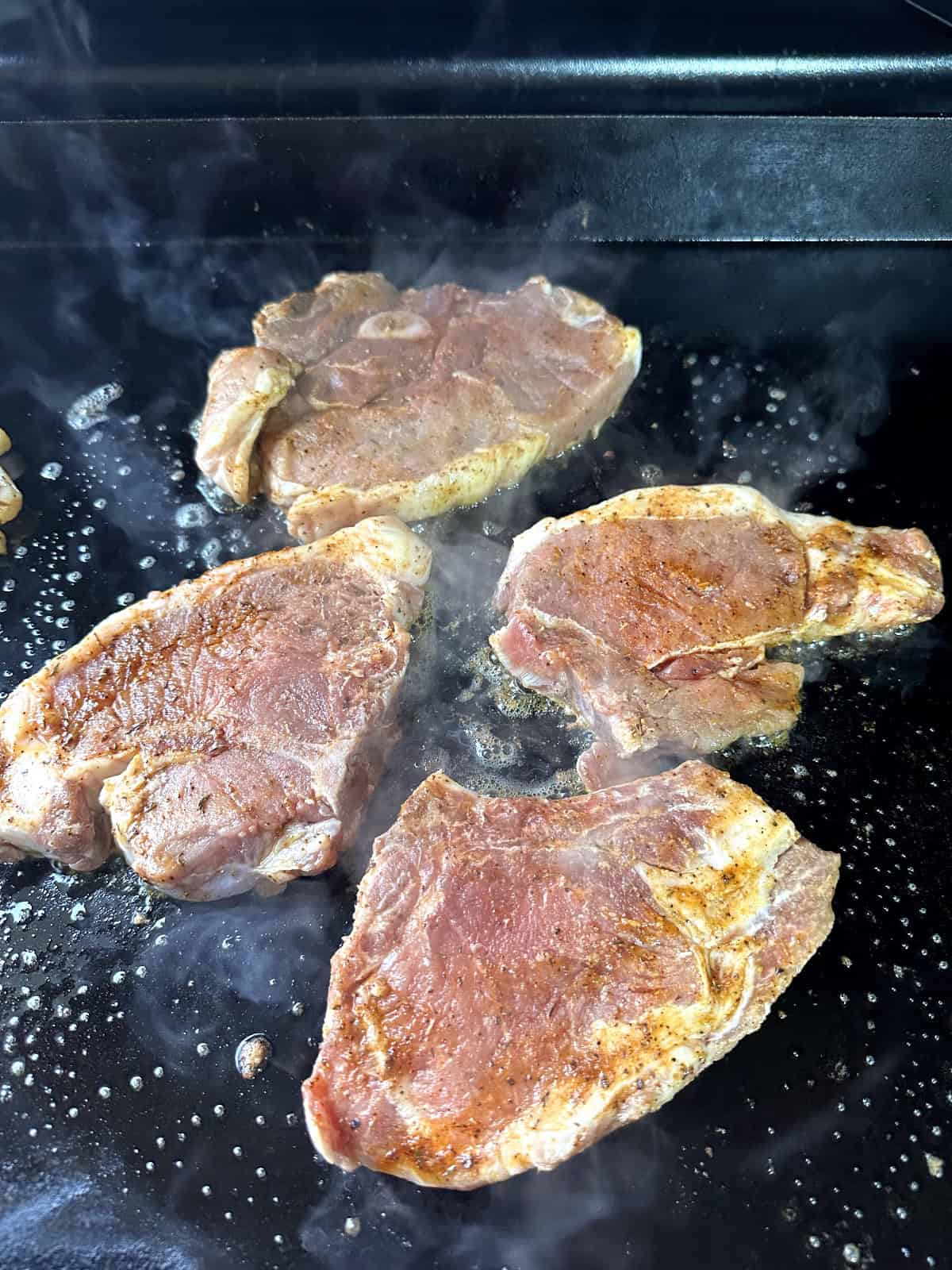pork chops on the blackstone