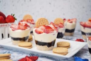 Patriotic Sundaes with red white and blue stars
