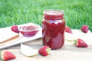 Strawberry Jam in jar