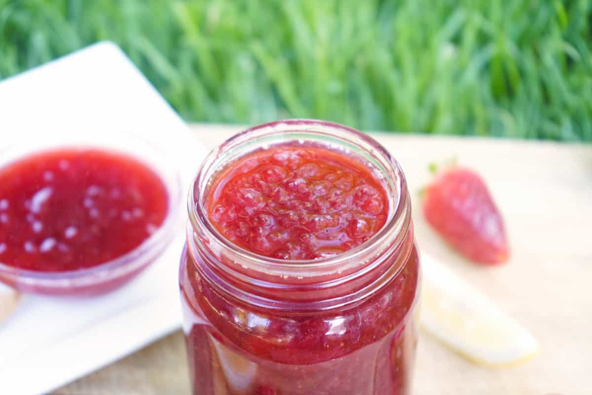 Strawberry Vanilla Jam close up