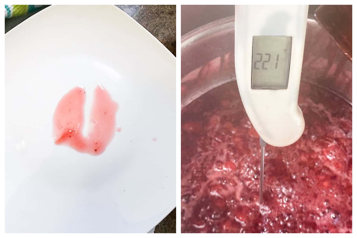 how to test strawberry jam consistency