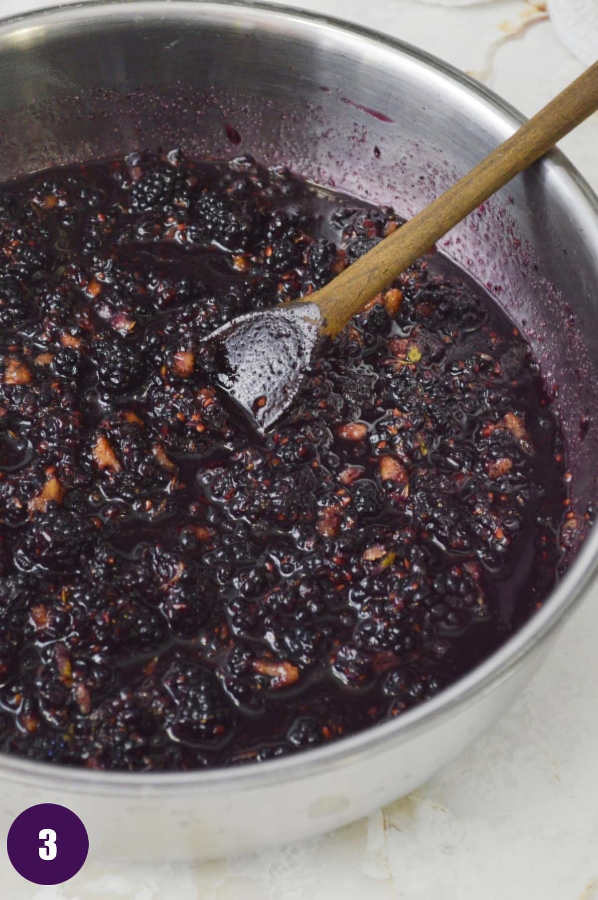 step 3 jam simmering