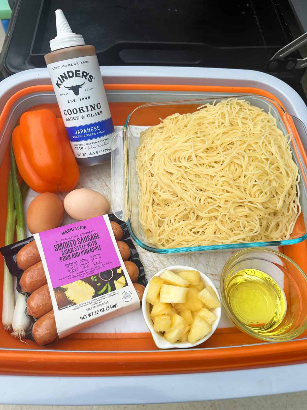 Pineapple stir fry ingredients