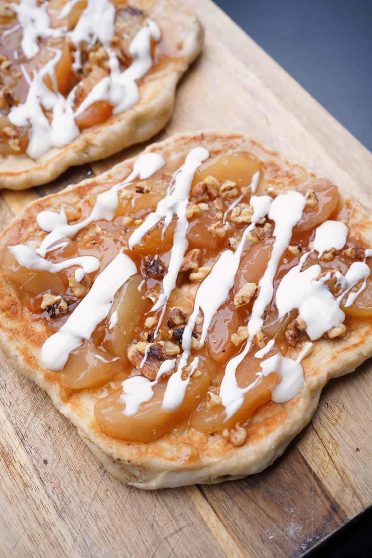 Grilled Apple Dessert Pizza vertical