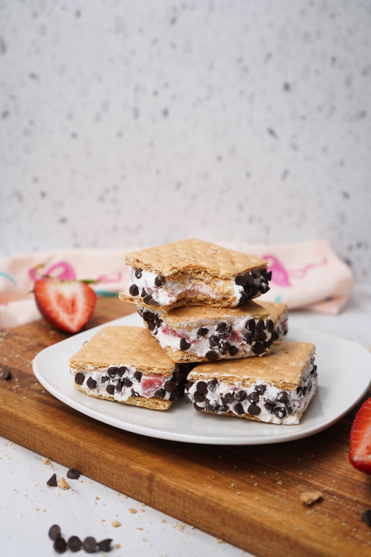 ice cream sandwiches stacked
