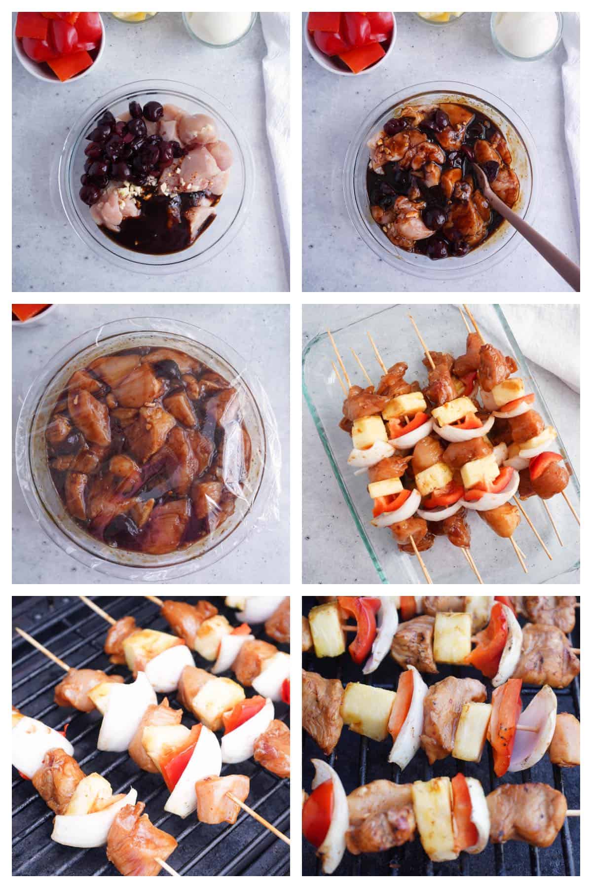 cherry teriyaki skewers hows to make and grill.