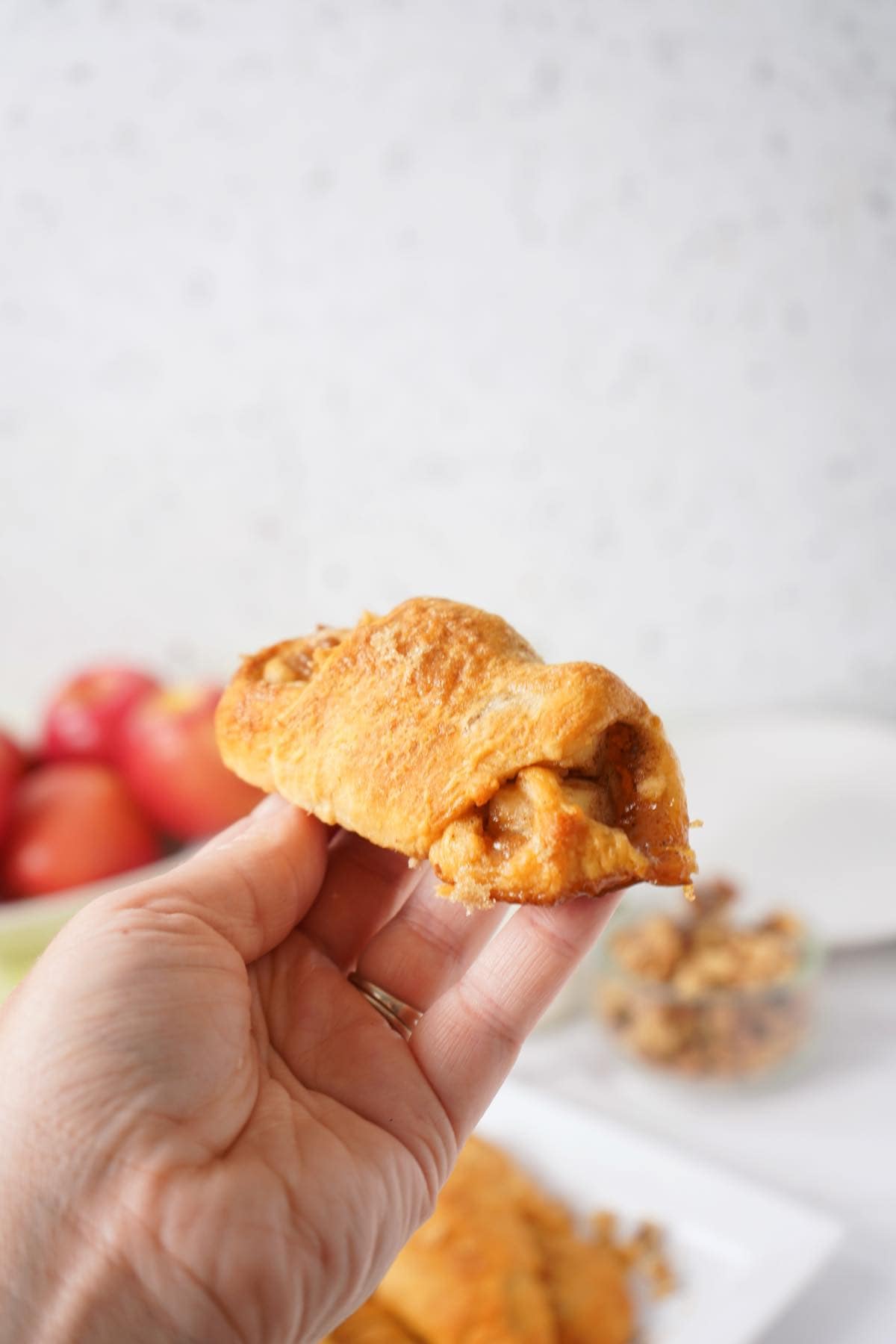 APPLE CRESCENT ROLLS in hand
