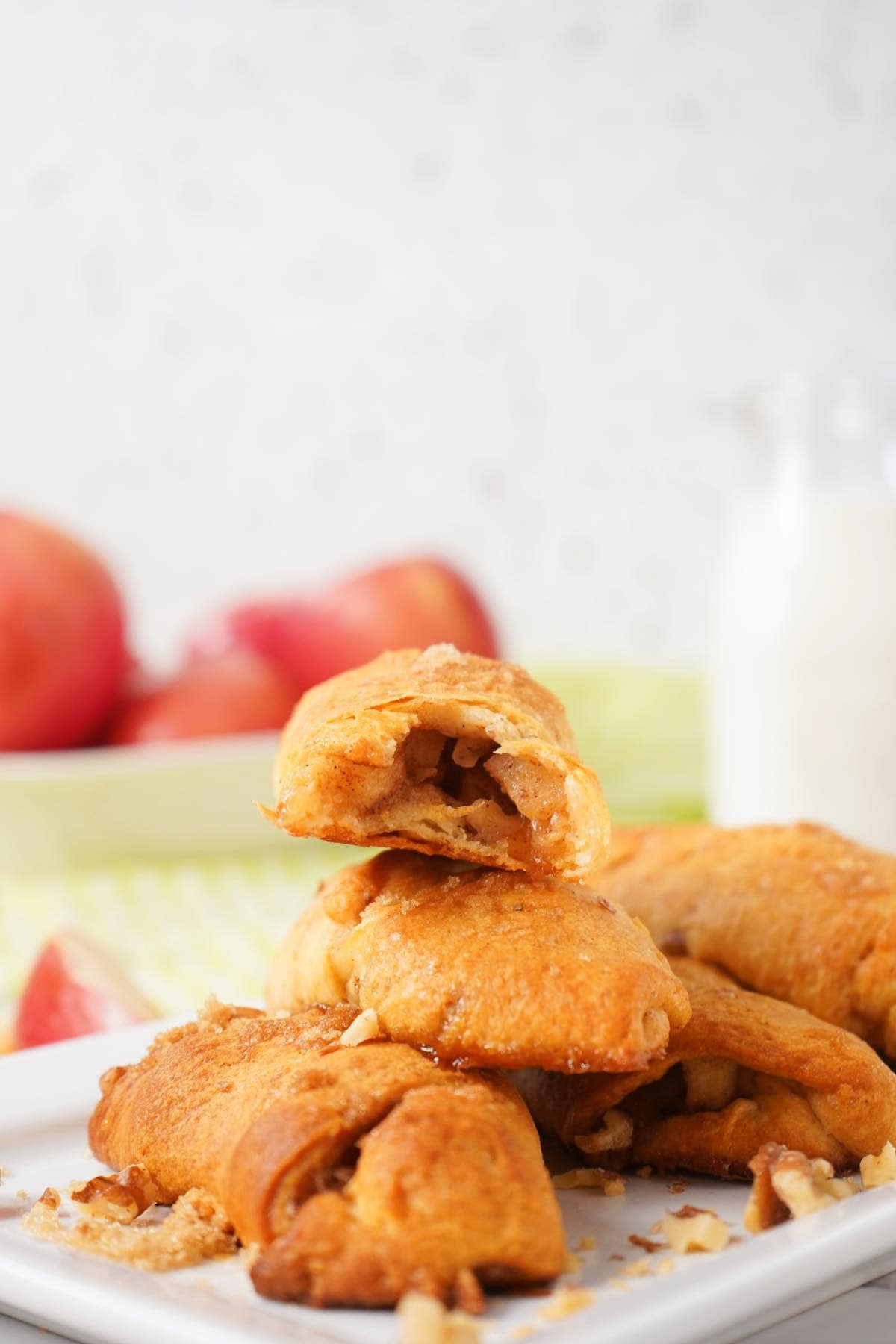 APPLE CRESCENT ROLLS with bite