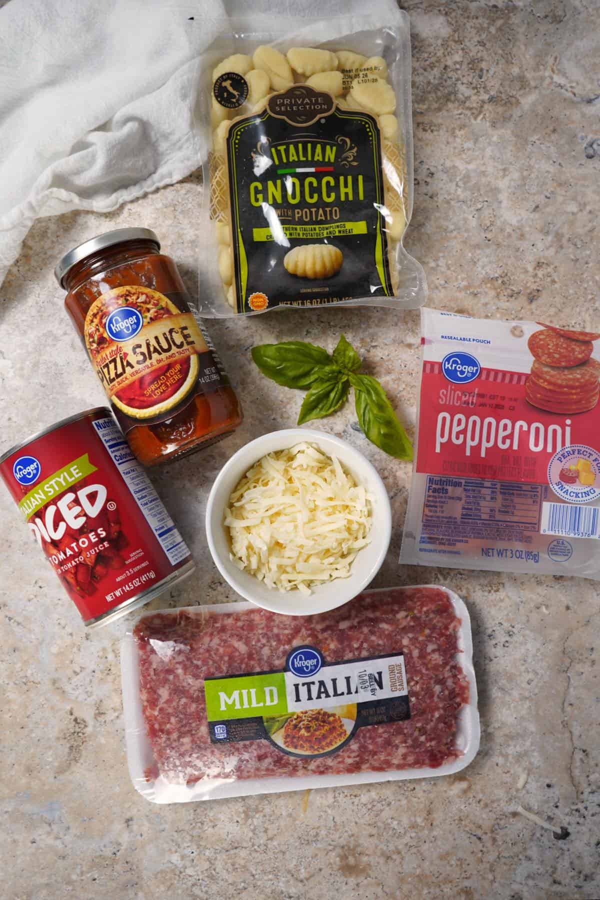 Pizza Gnocchi ingredients