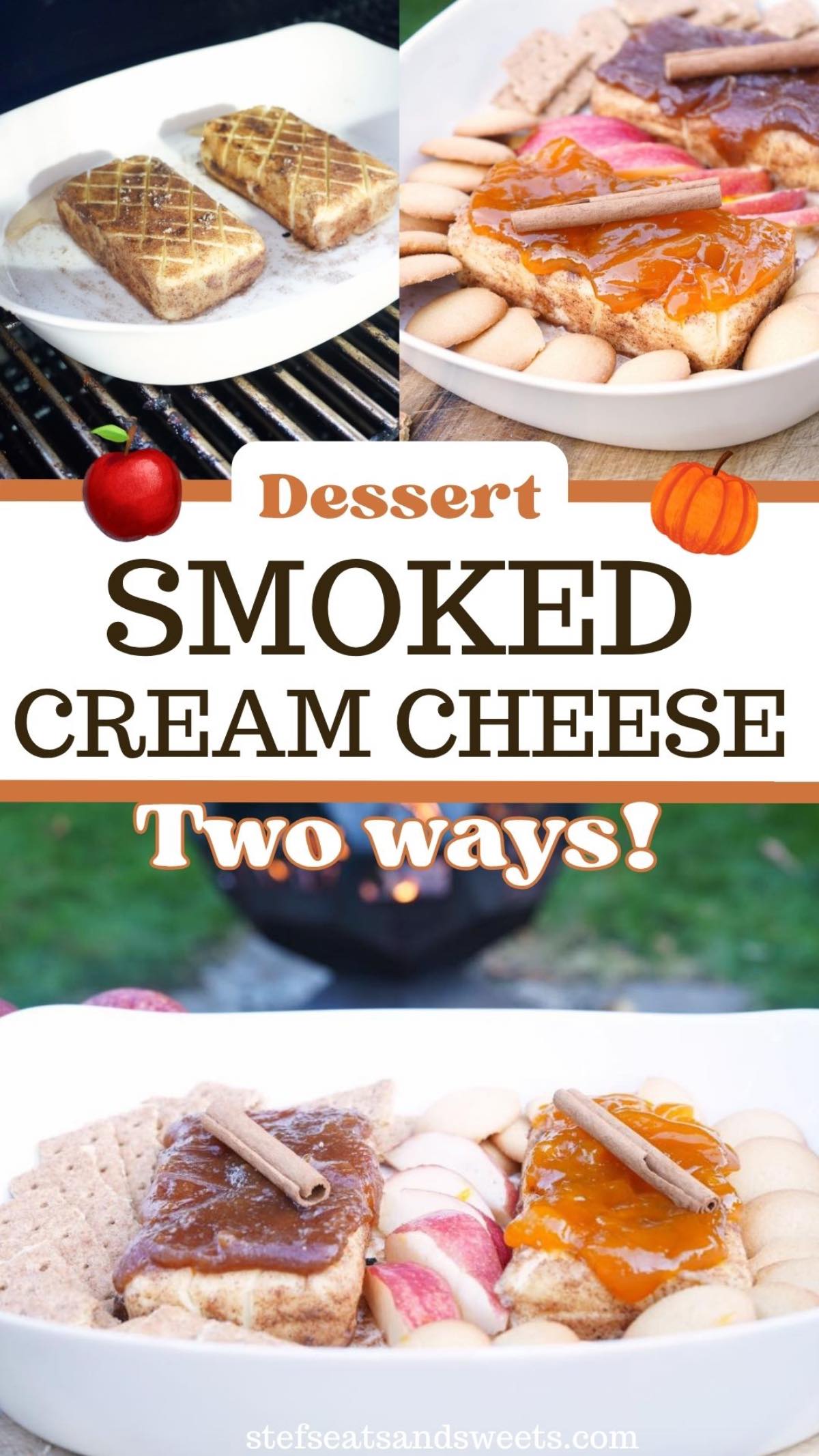 Smoked cream cheese dessert pin