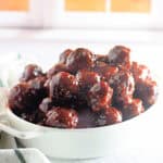 hot honey garlic meatballs feature