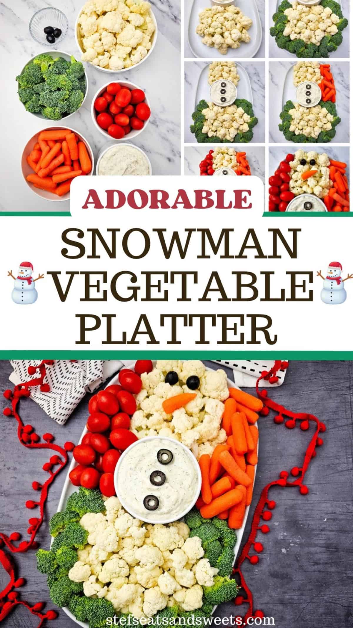 snowman veggie tray pin
