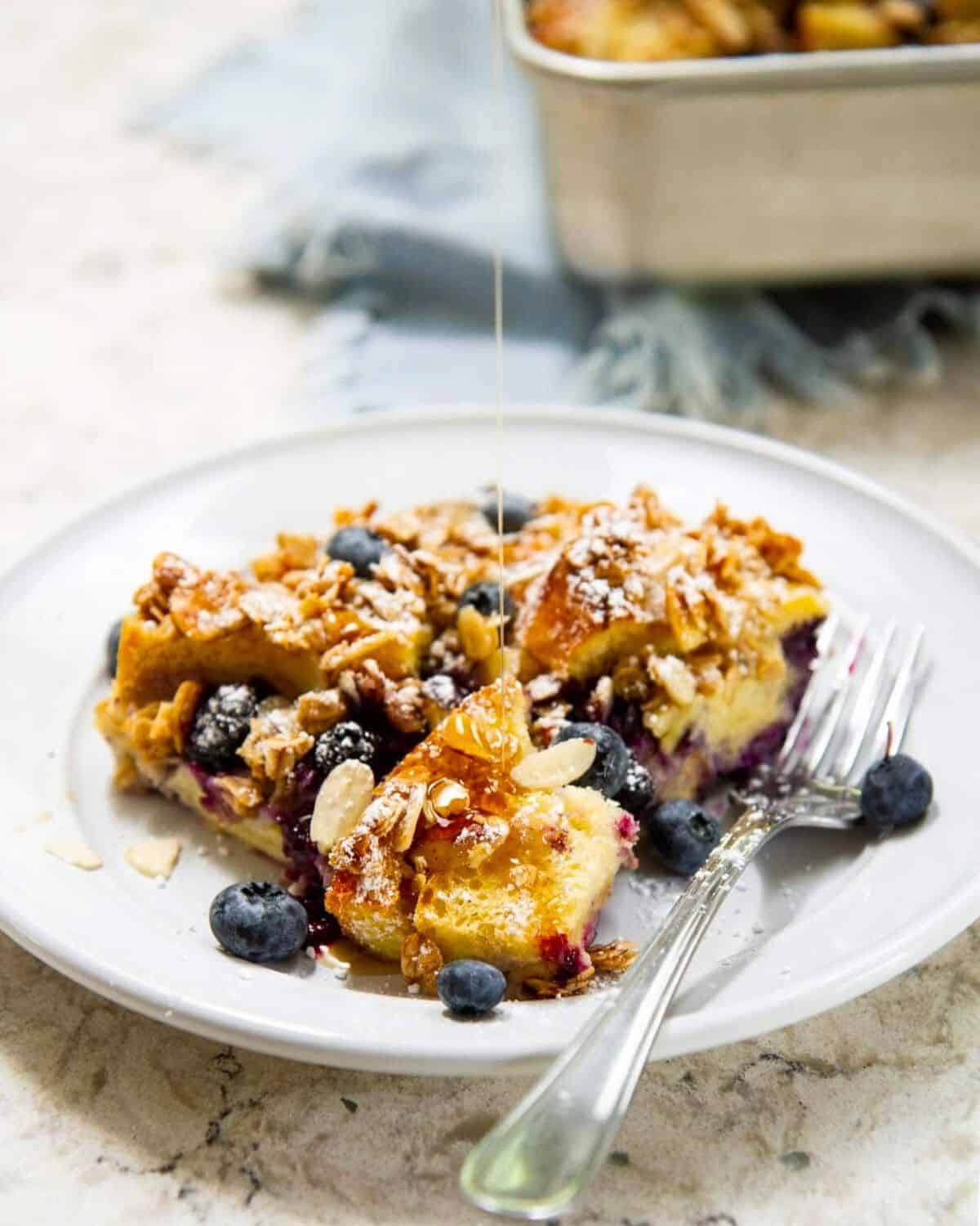 Blueberry Brioche French Toast Casserole