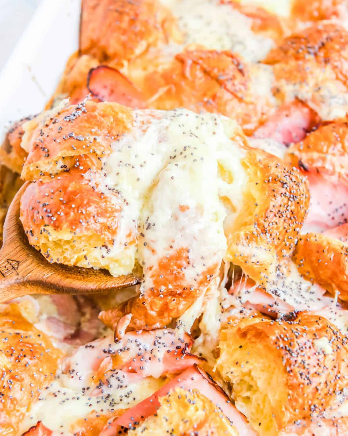 Ham and Cheese Croissant Bake