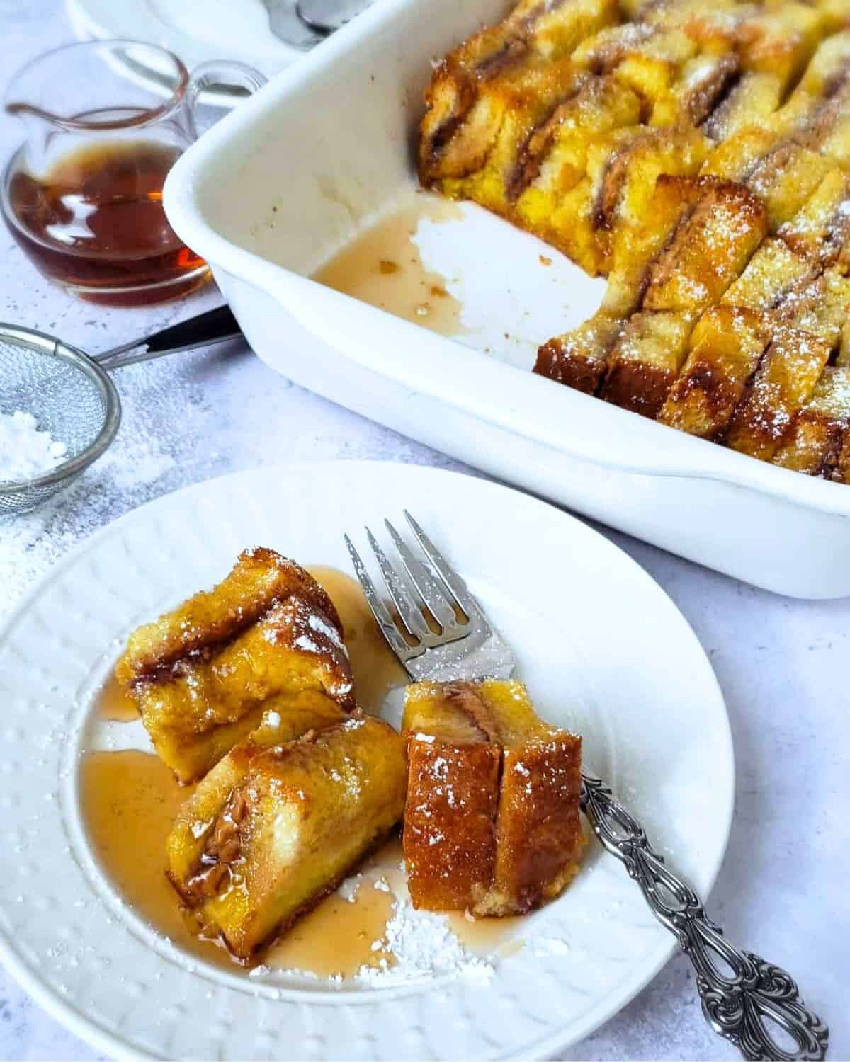 Peanut Butter and Jelly French Toast Casserole