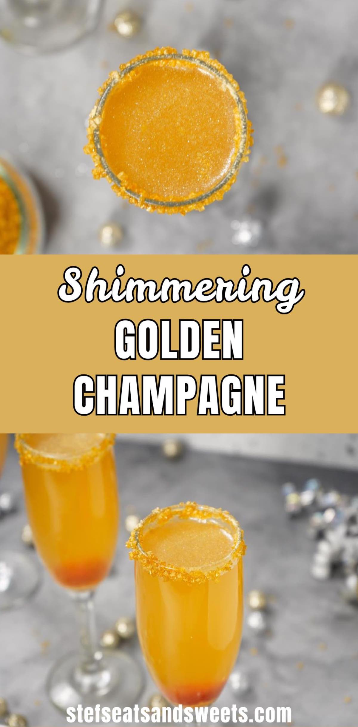 shimmering champagne pin