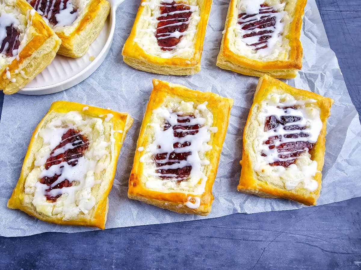 danishes on parchment paper 