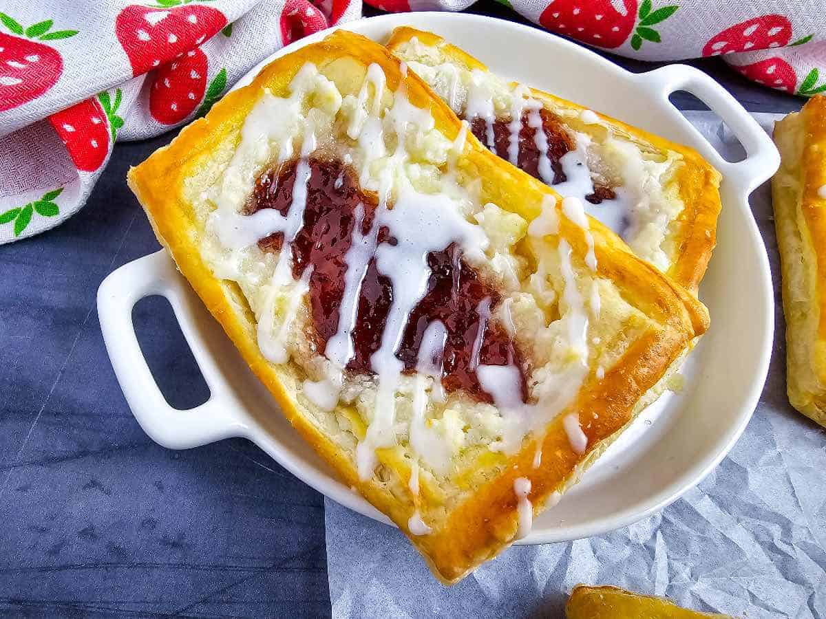 Strawberry Danish up close