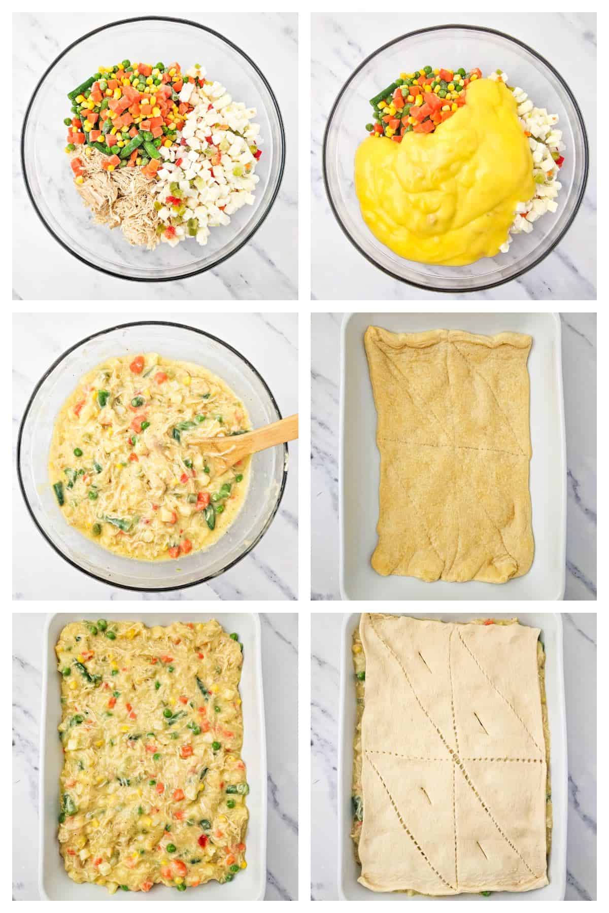 how to make chicken pot pie casserole