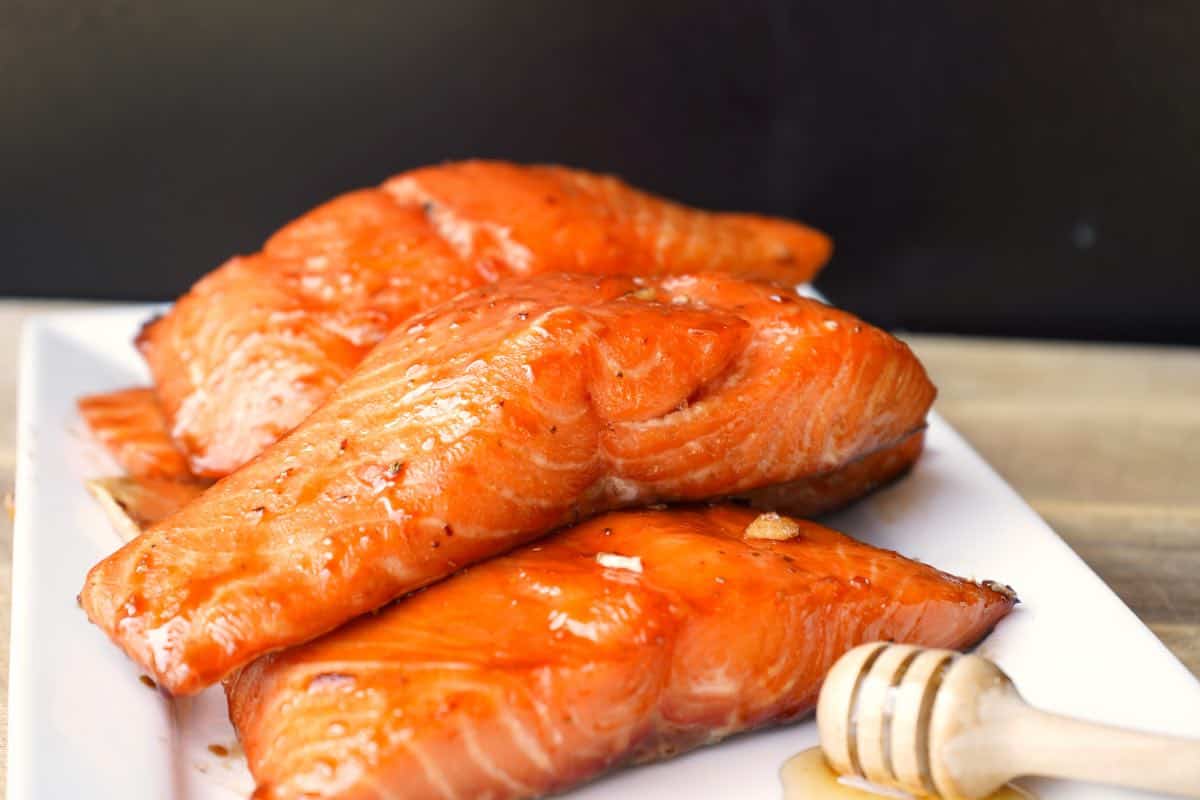 Simply Smoked Salmon super close up