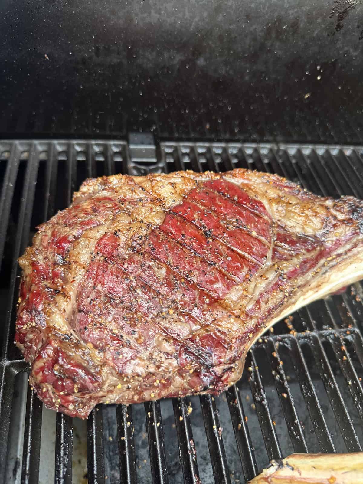 tomahawk being seared