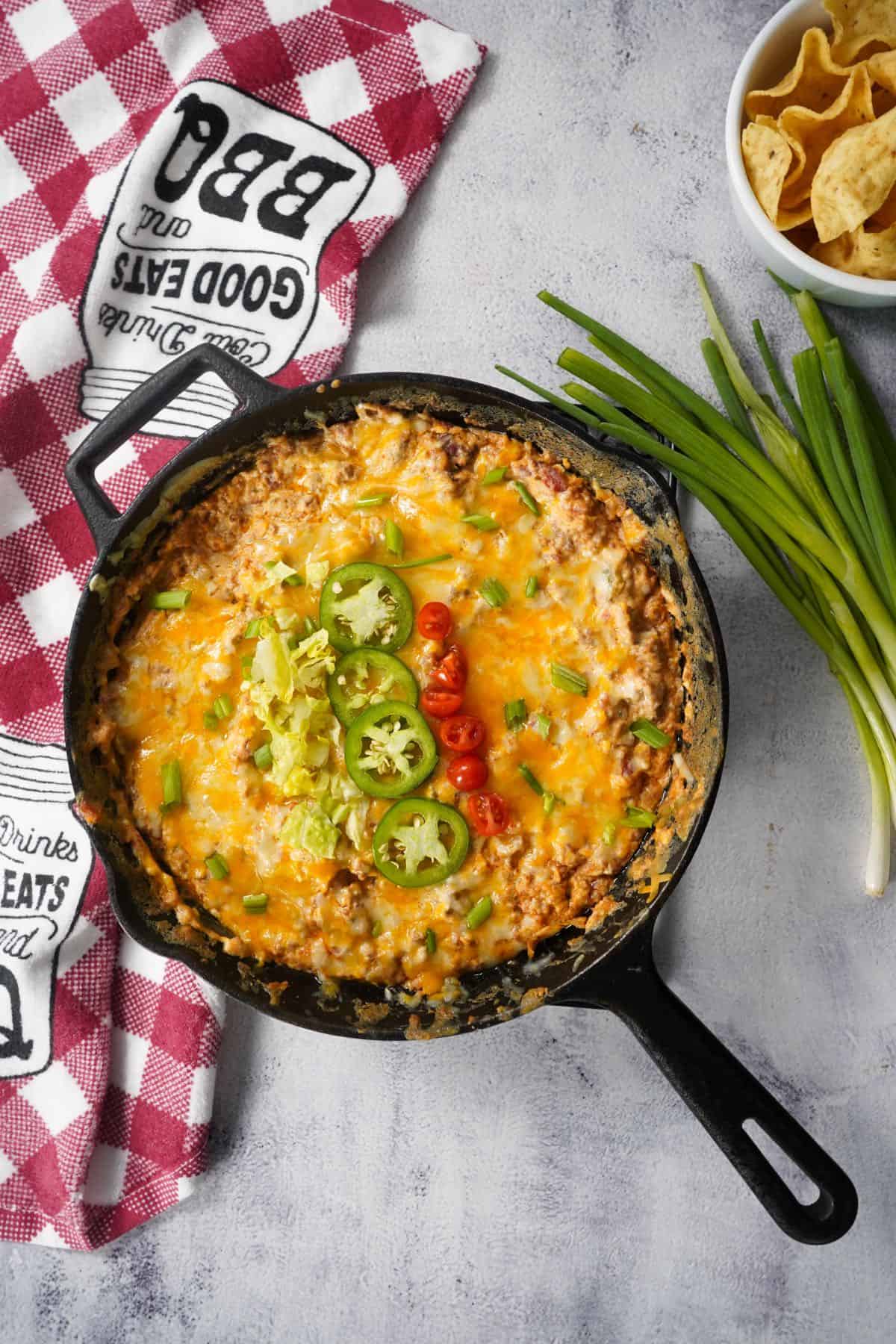 smoked taco dip from above