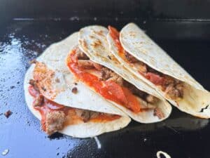 Meat Lovers Pizza Quesadillas (Blackstone or Stovetop)