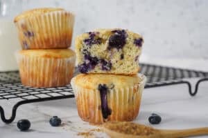 Easy Cake Mix Blueberry Muffins