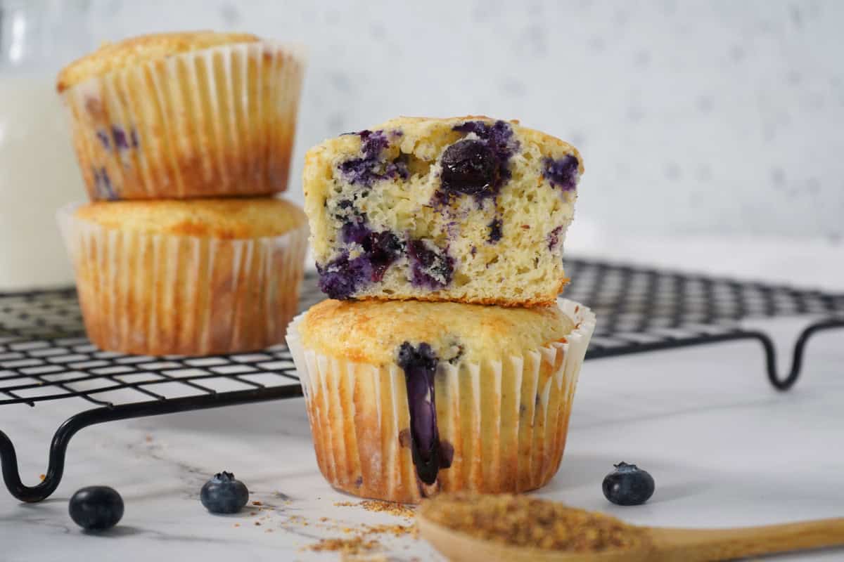 Blueberry Muffins with Cake mix feature image