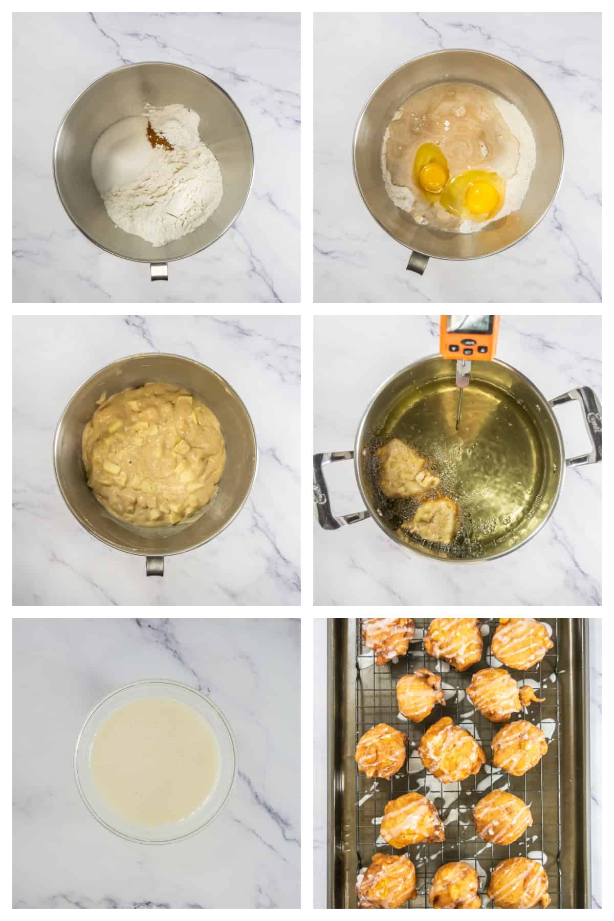 How to make apple fritters step by step.