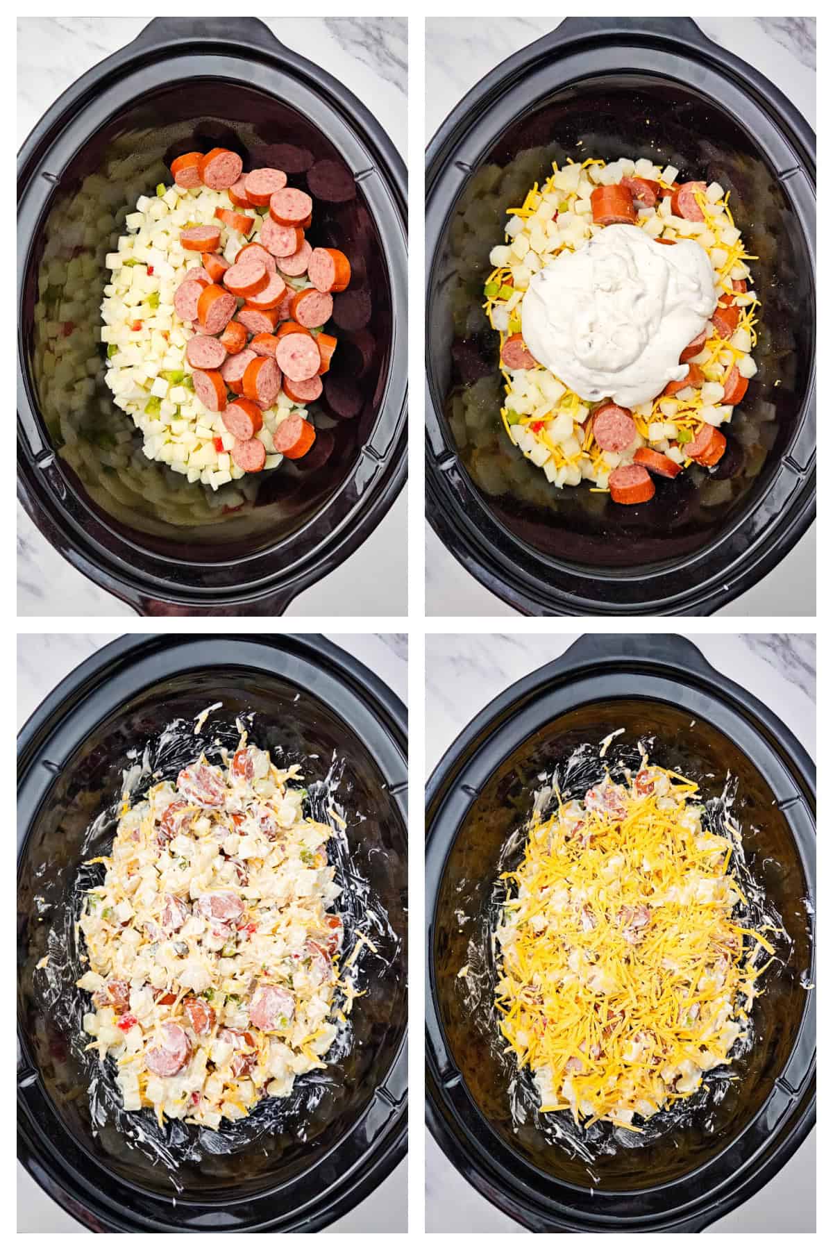 slow cooker sausage and potatoes