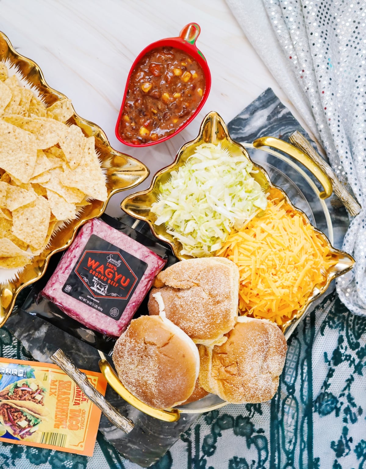 Ingredients needed for Taco sloppy joes