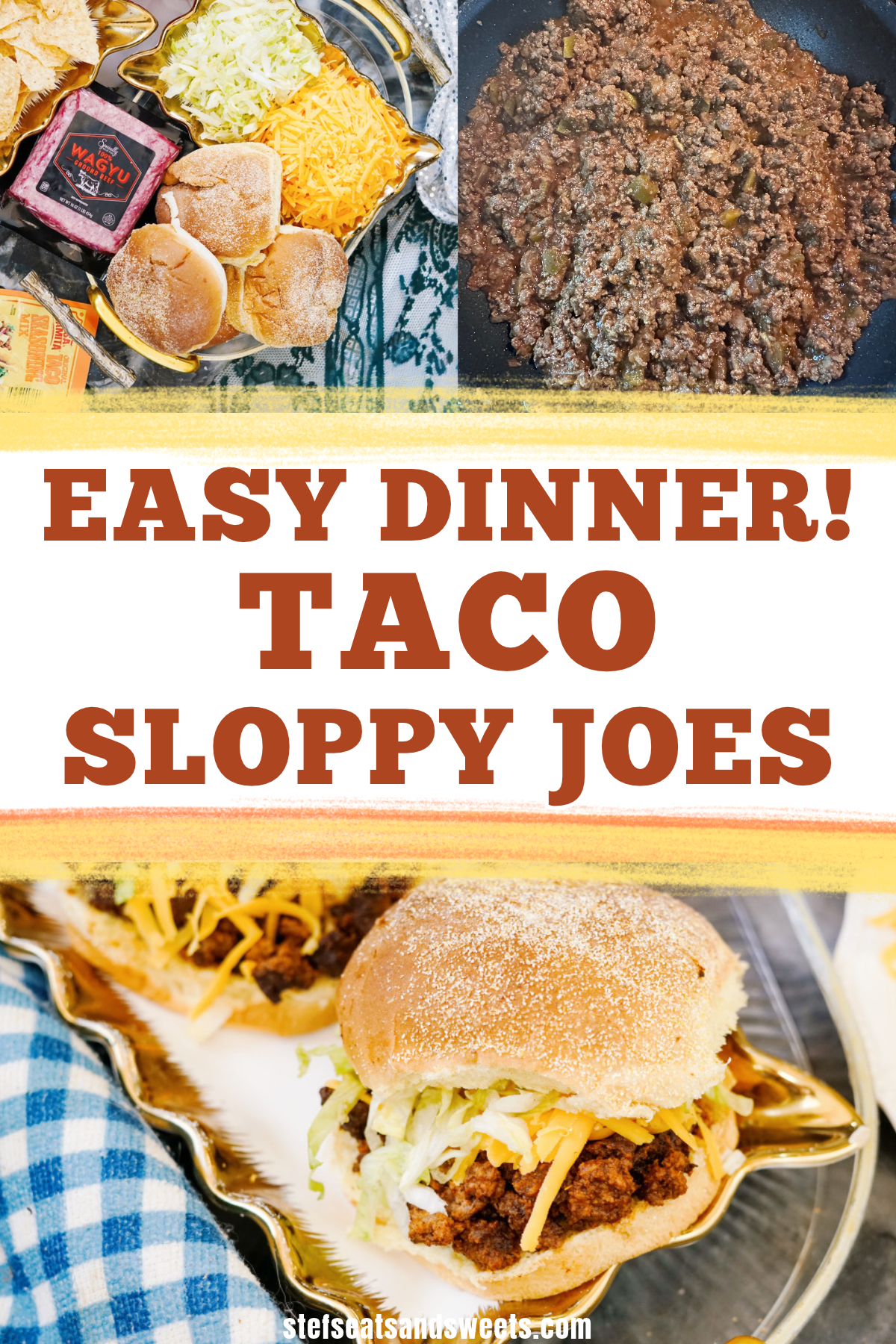Taco sloppy joe collage