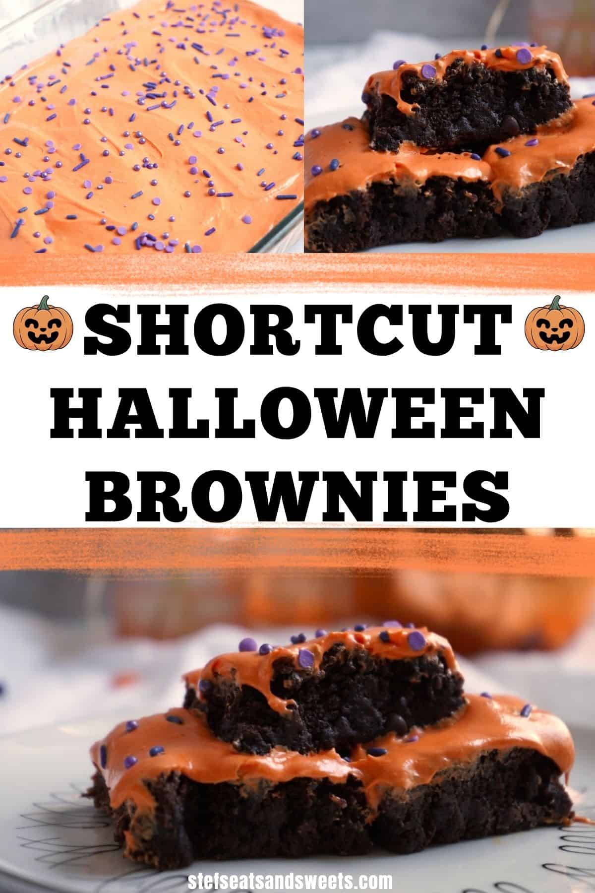 shortcut halloween brownies pin